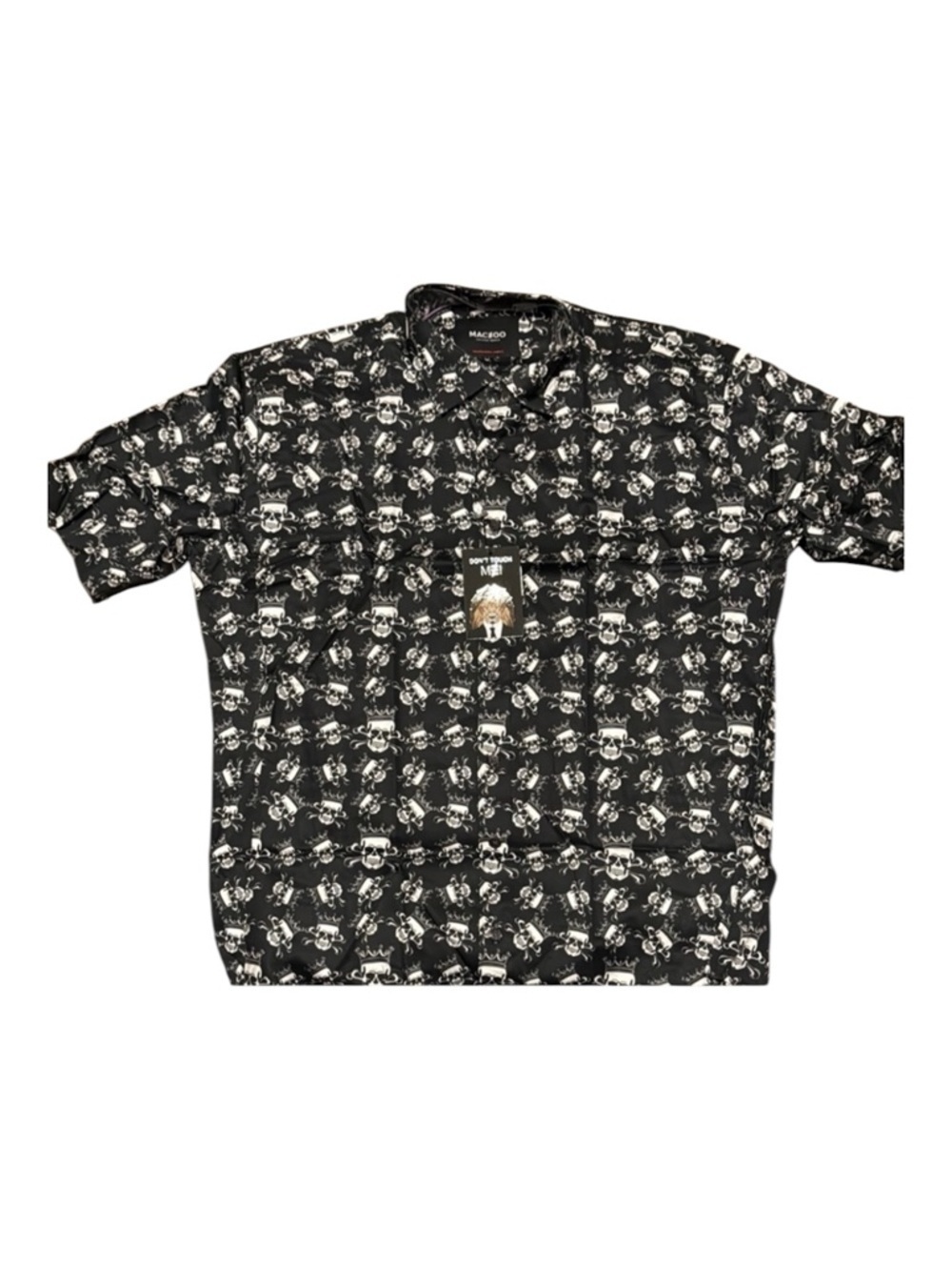 NEW! Maceoo Galileo Skull Pattern Men's Button Up Shirt 2XL